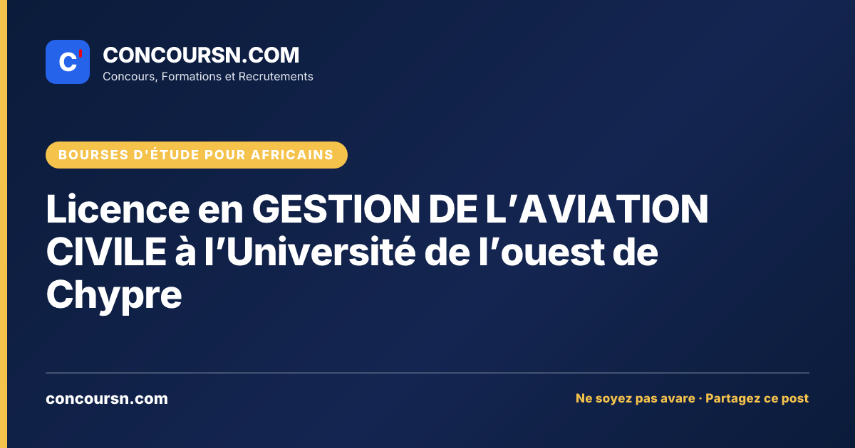 Illustration de l’article : Licence en GESTION DE L’AVIATION CIVILE à l’Université de l’ouest de Chypre