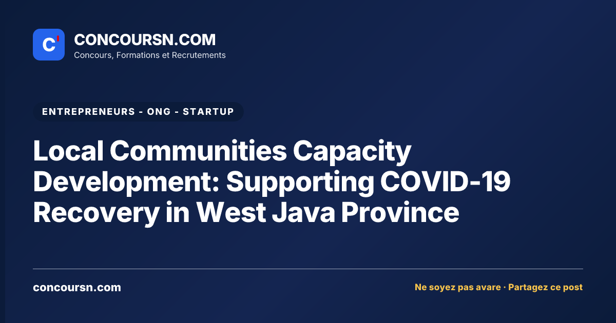 Illustration de l’article : Local Communities Capacity Development: Supporting COVID-19 Recovery in West Java Province