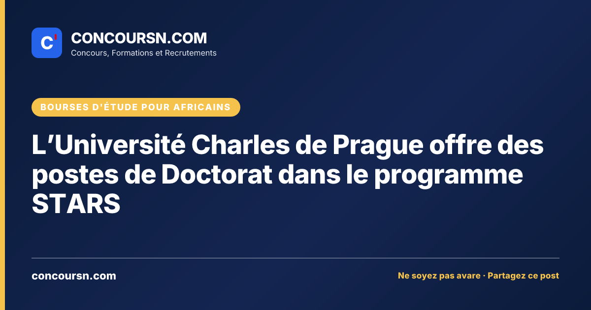 Illustration de l’article : L’Université Charles de Prague offre des postes de Doctorat dans le programme STARS