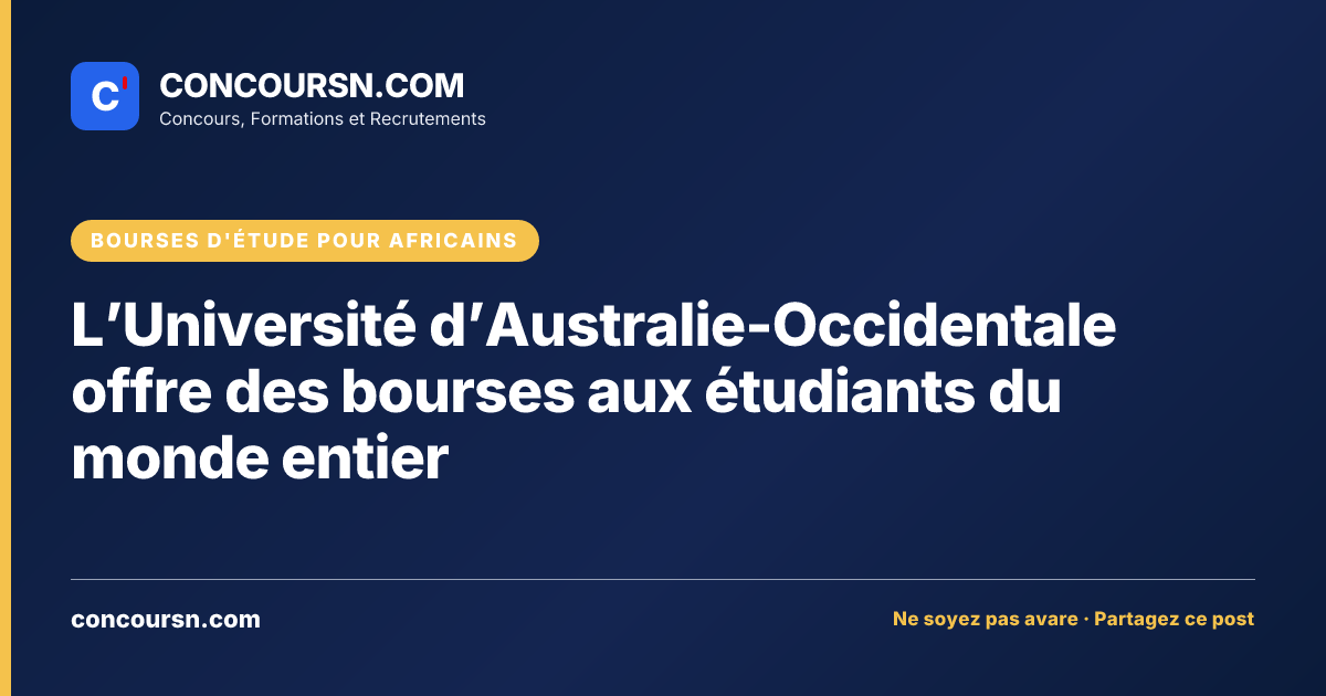 Illustration de l’article : L’Université d’Australie-Occidentale offre des bourses aux étudiants du monde entier