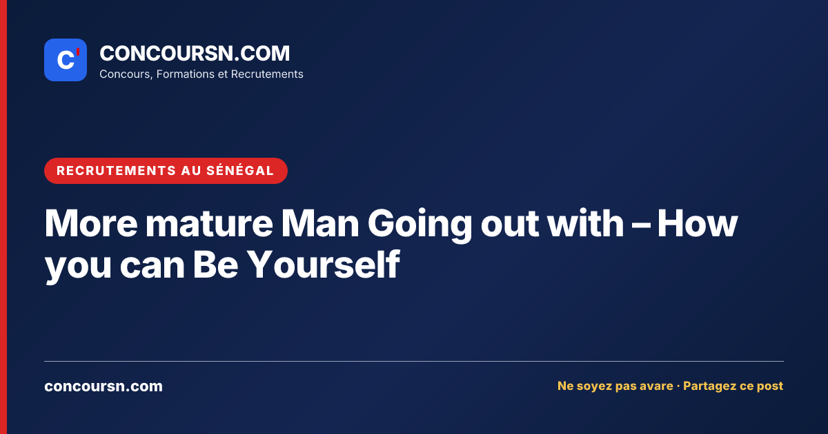 Illustration de l’article : More mature Man Going out with – How you can Be Yourself