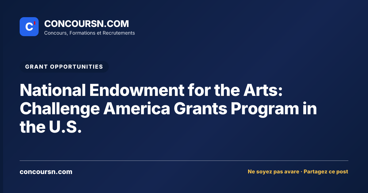 Illustration de l’article : National Endowment for the Arts: Challenge America Grants Program in the U.S.