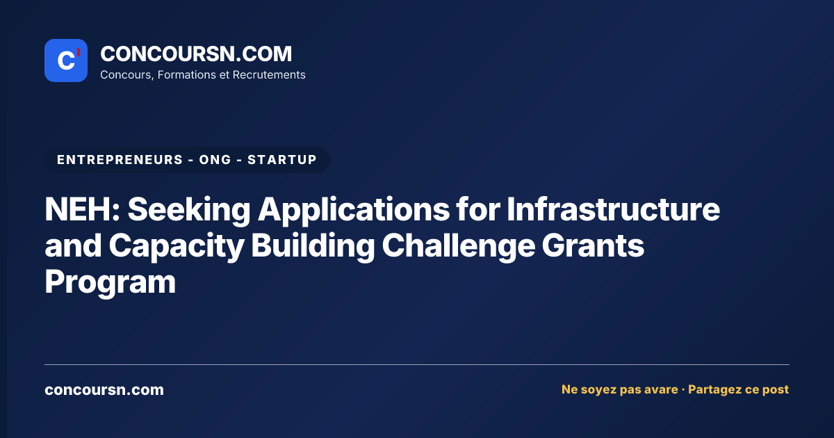 Illustration de l’article : NEH: Seeking Applications for Infrastructure and Capacity Building Challenge Grants Program