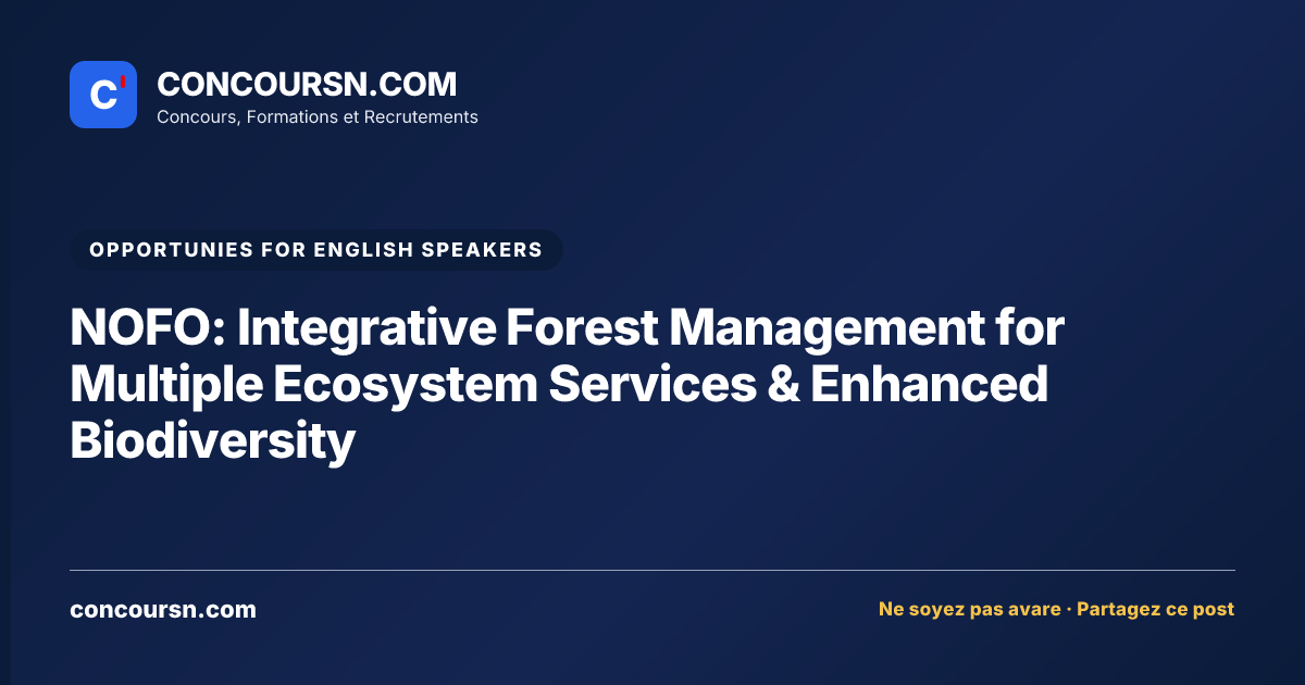 Illustration de l’article : NOFO: Integrative Forest Management for Multiple Ecosystem Services & Enhanced Biodiversity