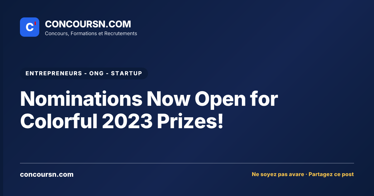 Illustration de l’article : Nominations Now Open for Colorful 2023 Prizes!