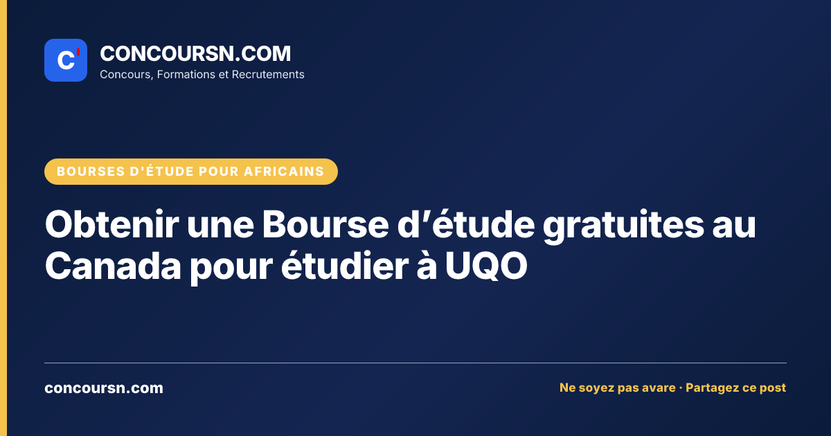 Illustration de l’article : Obtenir une Bourse d’étude gratuites au Canada pour étudier à UQO