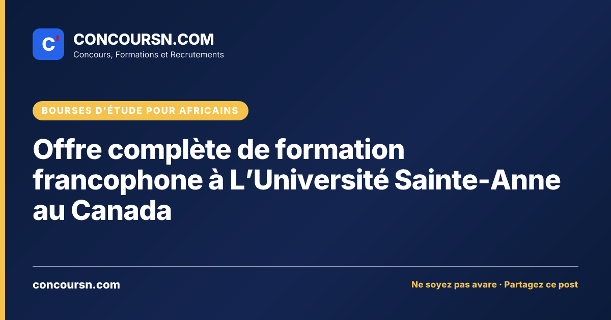 Illustration de l’article : Offre complète de formation francophone à L’Université Sainte-Anne au Canada
