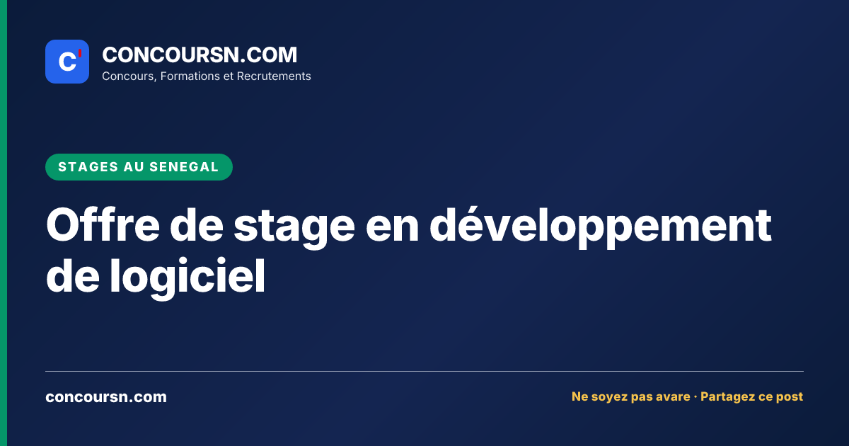 Illustration de l’article : Offre de stage en développement de logiciel