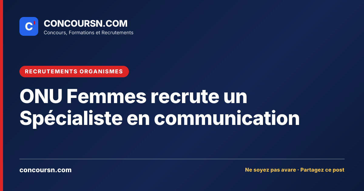 Illustration de l’article : ONU Femmes recrute un Spécialiste en communication