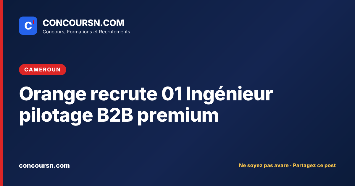 Illustration de l’article : Orange recrute 01 Ingénieur pilotage B2B premium