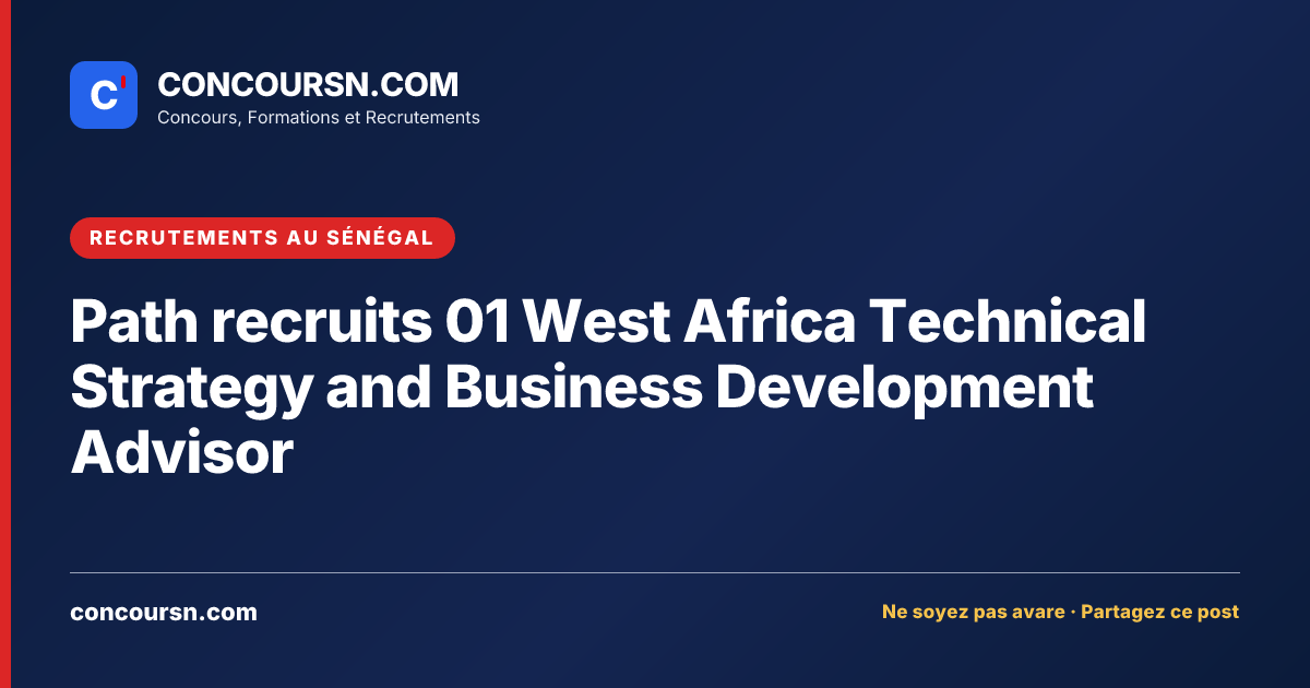Illustration de l’article : Path recruits 01 West Africa Technical Strategy and Business Development Advisor