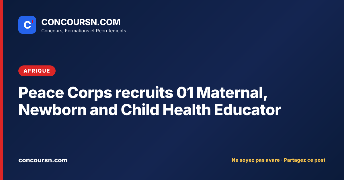 Illustration de l’article : Peace Corps recruits 01 Maternal, Newborn and Child Health Educator
