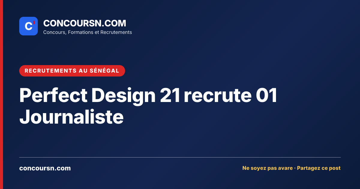 Illustration de l’article : Perfect Design 21 recrute 01 Journaliste