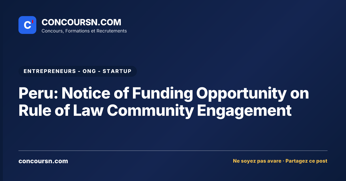 Illustration de l’article : Peru: Notice of Funding Opportunity on Rule of Law Community Engagement