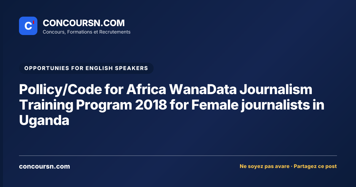 Illustration de l’article : Pollicy/Code for Africa WanaData Journalism Training Program 2018 for Female journalists in Uganda