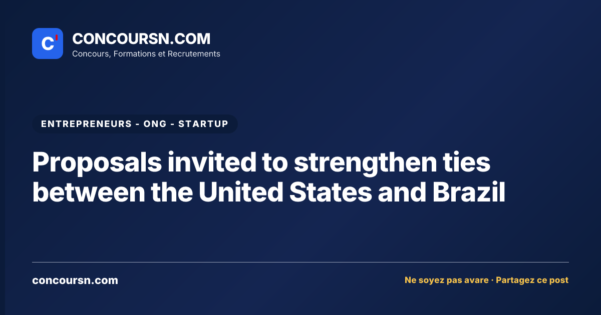 Illustration de l’article : Proposals invited to strengthen ties between the United States and Brazil