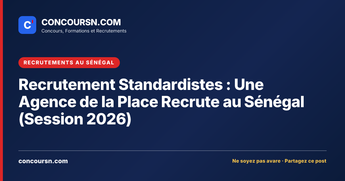 Illustration de l’article : Recrutement Standardistes : Une Agence de la Place Recrute au Sénégal (Session 2026)