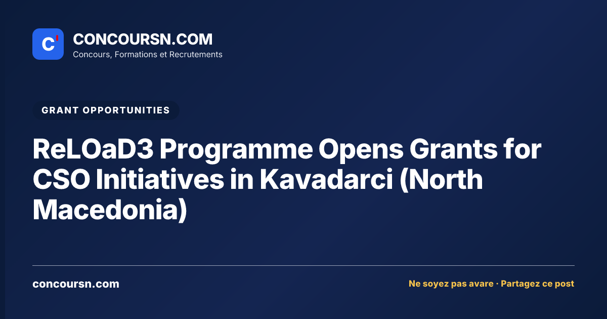 Illustration de l’article : ReLOaD3 Programme Opens Grants for CSO Initiatives in Kavadarci (North Macedonia)