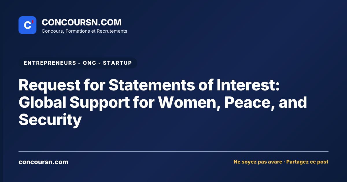 Illustration de l’article : Request for Statements of Interest: Global Support for Women, Peace, and Security