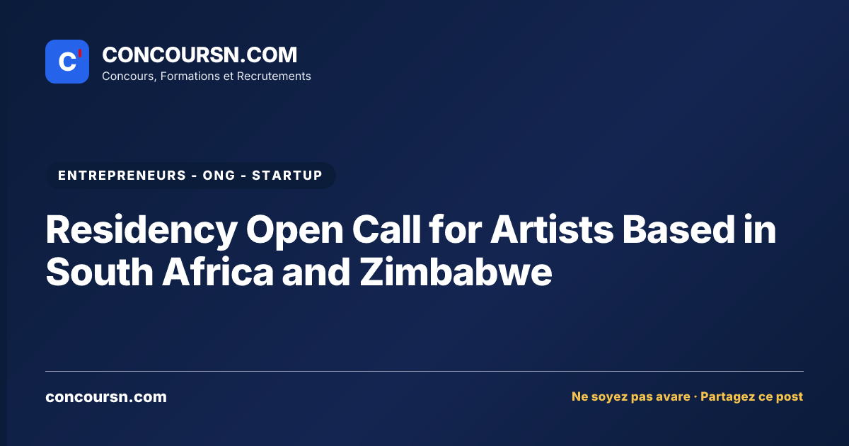 Illustration de l’article : Residency Open Call for Artists Based in South Africa and Zimbabwe