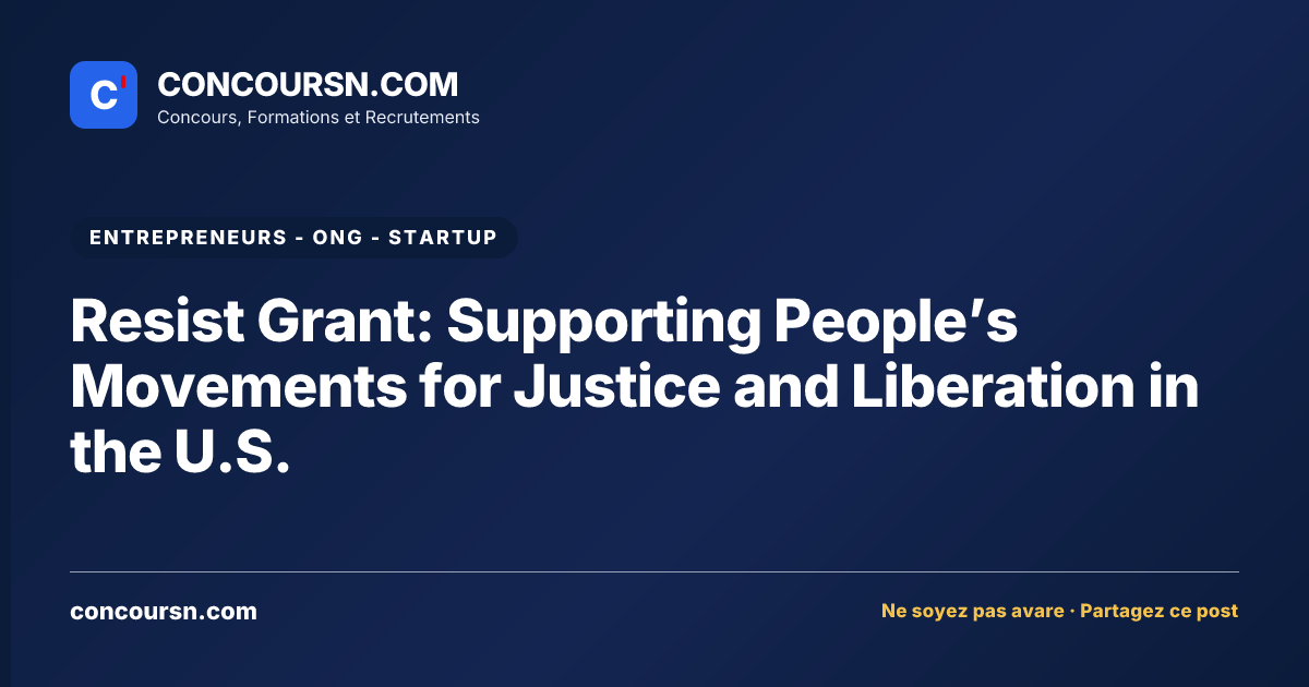 Illustration de l’article : Resist Grant: Supporting People’s Movements for Justice and Liberation in the U.S.