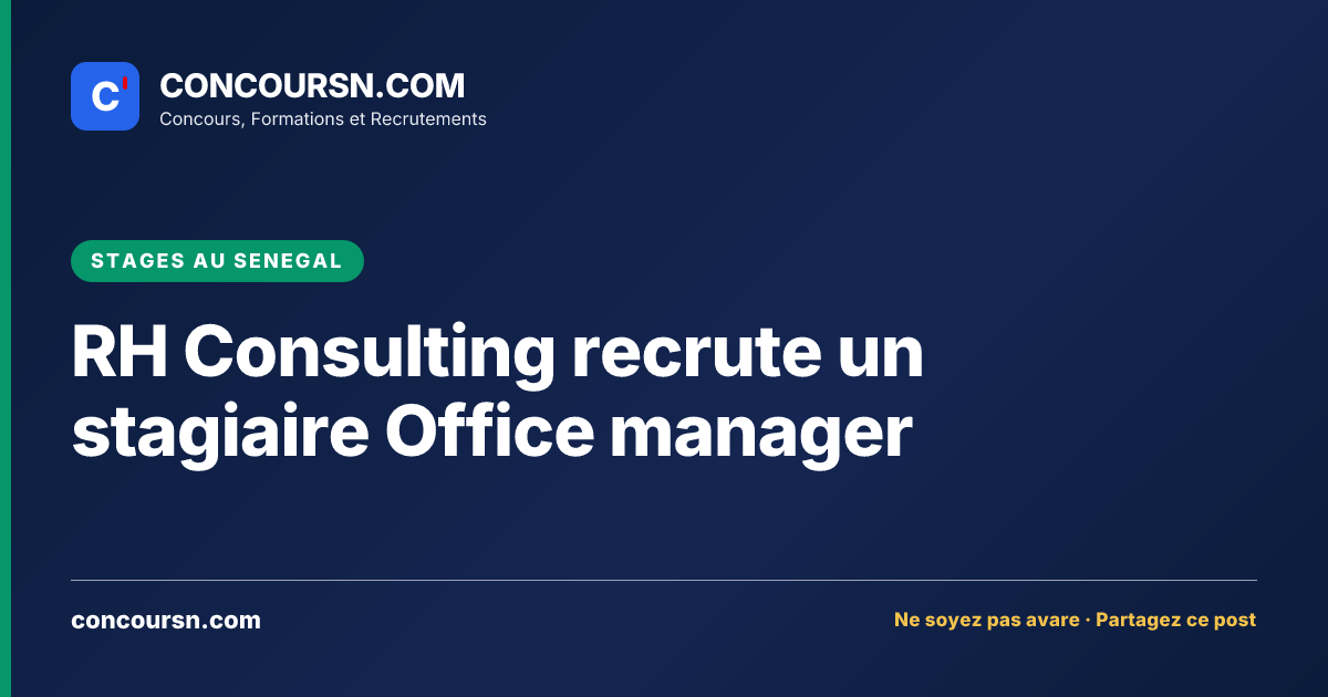 Illustration de l’article : RH Consulting recrute un stagiaire Office manager