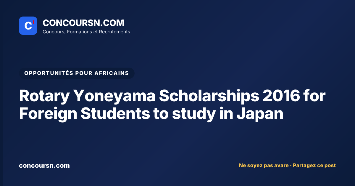 Illustration de l’article : Rotary Yoneyama Scholarships 2016 for Foreign Students to study in Japan