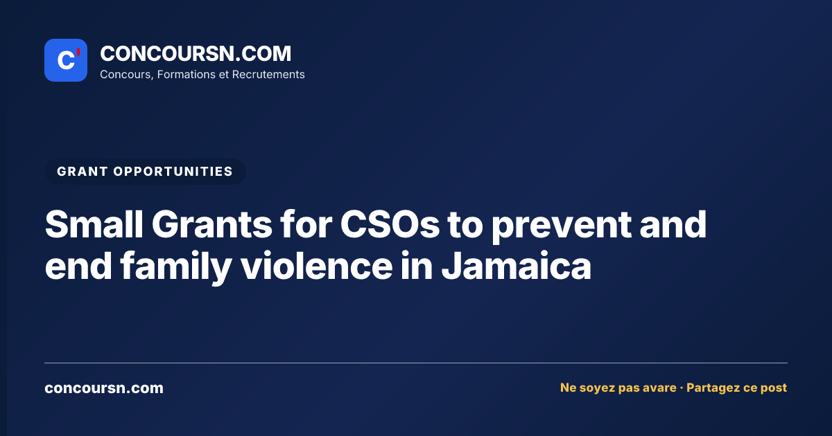 Illustration de l’article : Small Grants for CSOs to prevent and end family violence in Jamaica