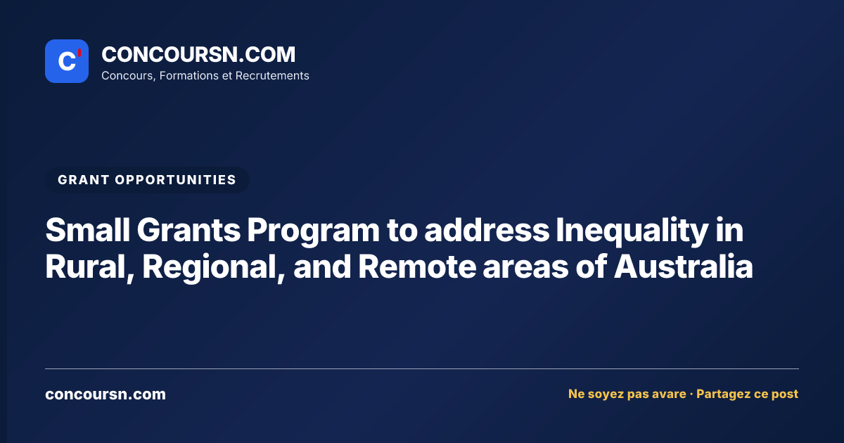 Illustration de l’article : Small Grants Program to address Inequality in Rural, Regional, and Remote areas of Australia