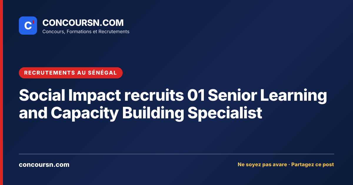 Illustration de l’article : Social Impact recruits 01 Senior Learning and Capacity Building Specialist