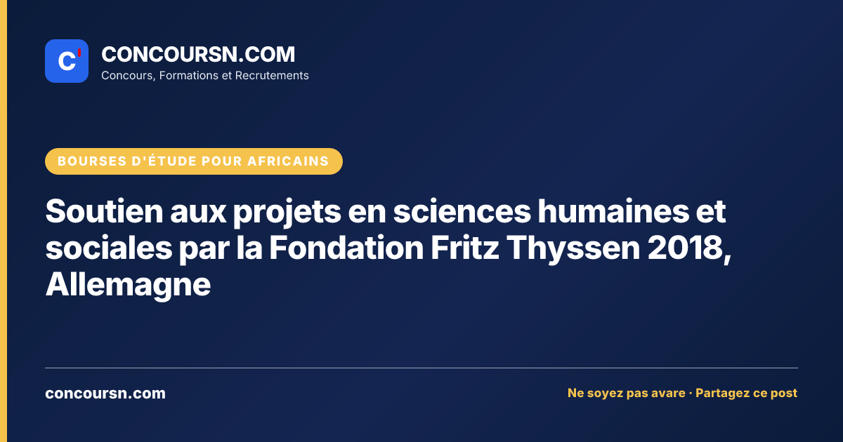 Illustration de l’article : Soutien aux projets en sciences humaines et sociales par la Fondation Fritz Thyssen 2018, Allemagne