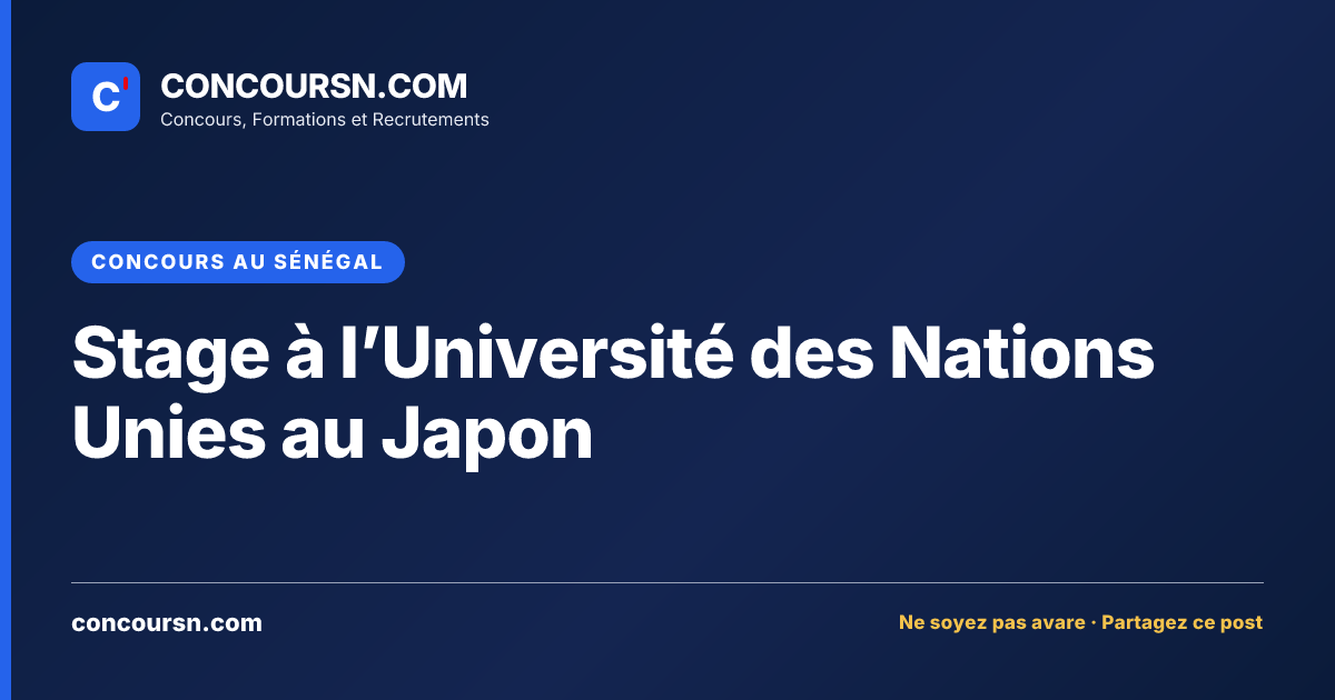 Illustration de l’article : Stage à l’Université des Nations Unies au Japon