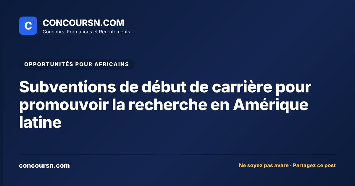 Illustration de l’article : Subventions de début de carrière pour promouvoir la recherche en Amérique latine