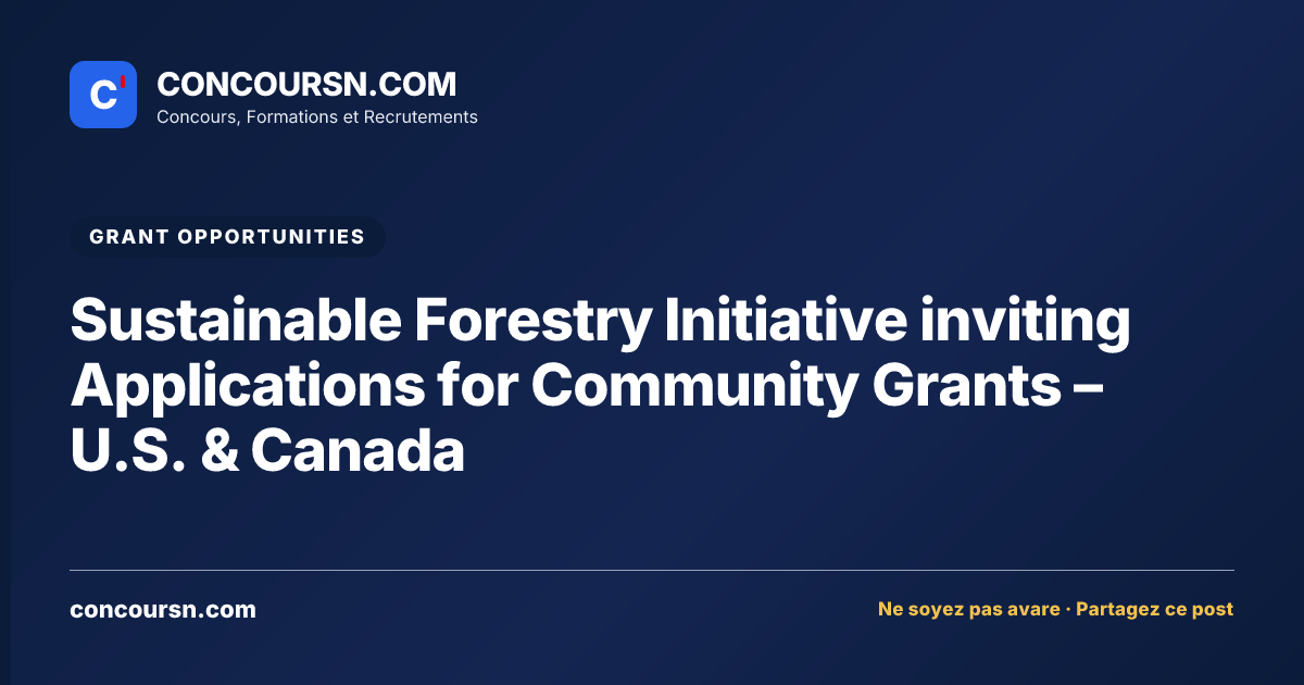 Illustration de l’article : Sustainable Forestry Initiative inviting Applications for Community Grants – U.S. & Canada