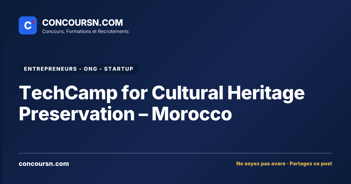 Illustration de l’article : TechCamp for Cultural Heritage Preservation – Morocco