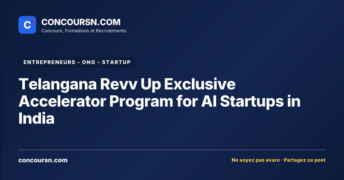 Illustration de l’article : Telangana Revv Up Exclusive Accelerator Program for AI Startups in India