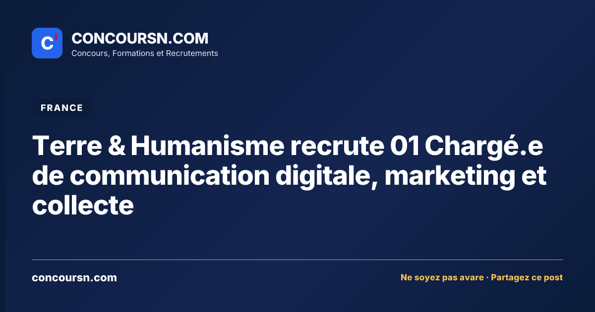 Illustration de l’article : Terre & Humanisme recrute 01 Chargé.e de communication digitale, marketing et collecte