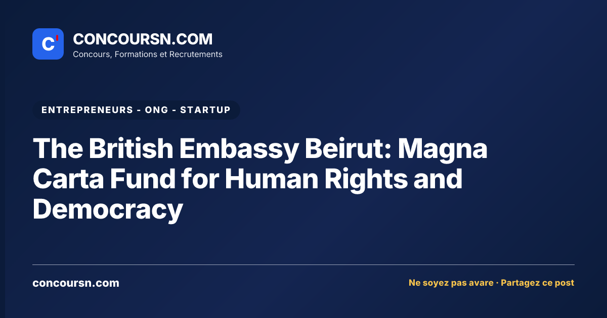 Illustration de l’article : The British Embassy Beirut: Magna Carta Fund for Human Rights and Democracy