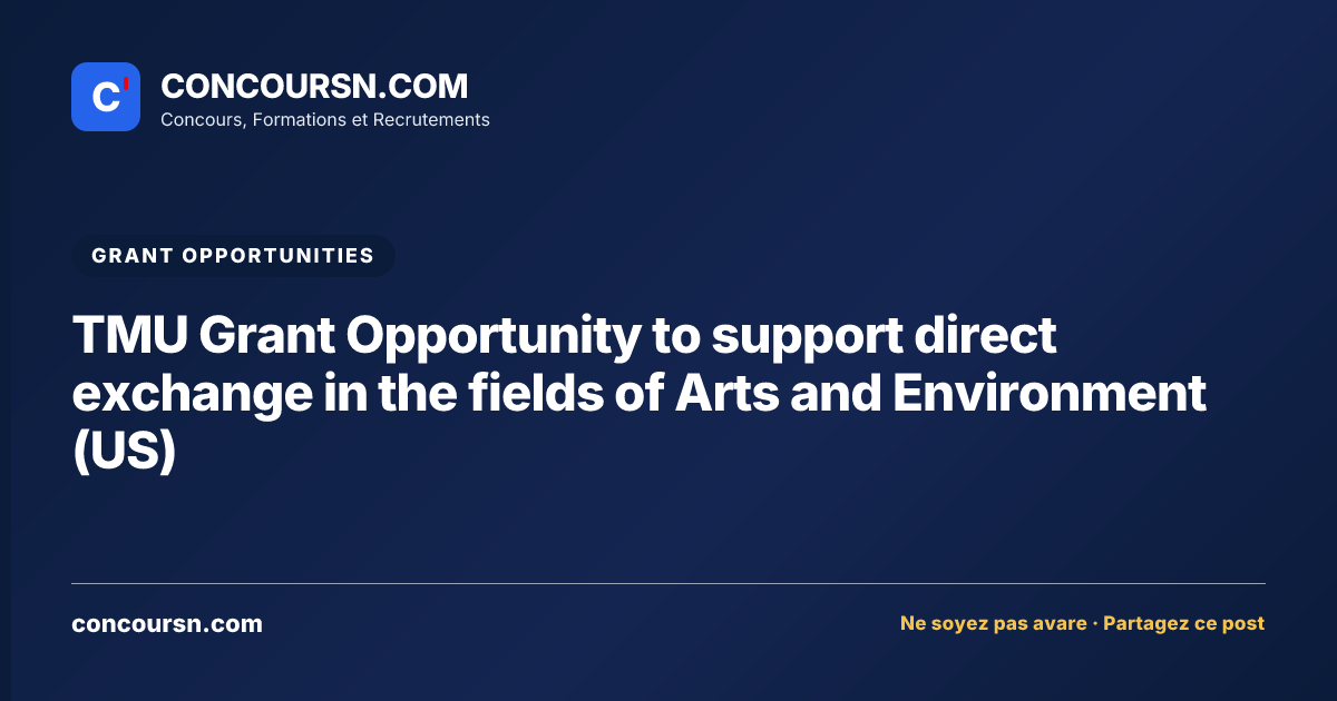 Illustration de l’article : TMU Grant Opportunity to support direct exchange in the fields of Arts and Environment (US)