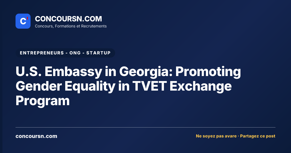Illustration de l’article : U.S. Embassy in Georgia: Promoting Gender Equality in TVET Exchange Program