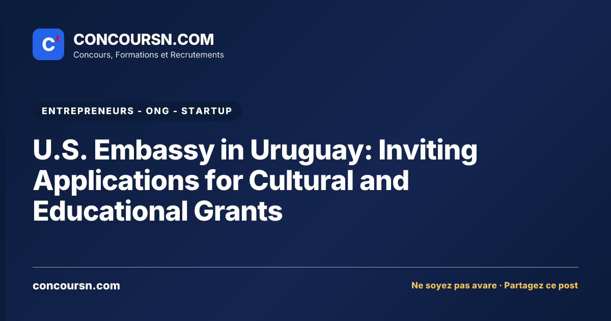 Illustration de l’article : U.S. Embassy in Uruguay: Inviting Applications for Cultural and Educational Grants