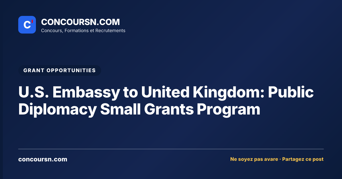 Illustration de l’article : U.S. Embassy to United Kingdom: Public Diplomacy Small Grants Program