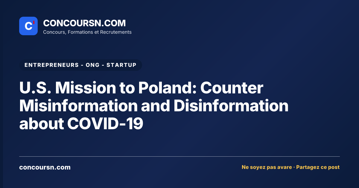Illustration de l’article : U.S. Mission to Poland: Counter Misinformation and Disinformation about COVID-19