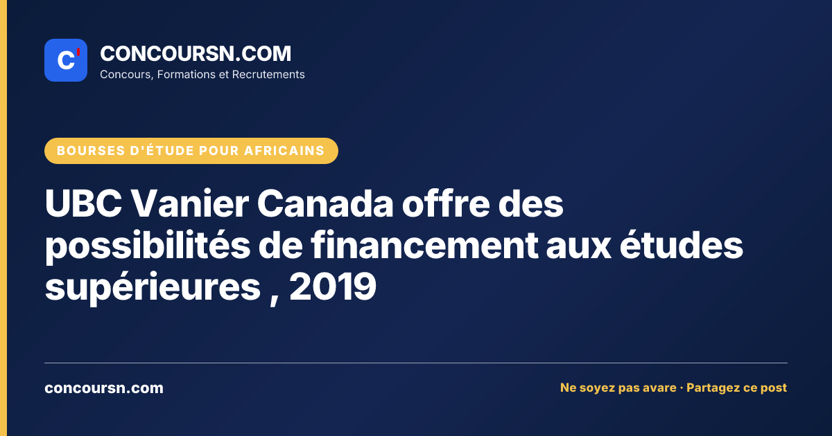 Illustration de l’article : UBC Vanier Canada offre des possibilités de financement aux études supérieures , 2019