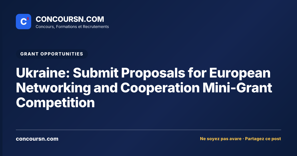Illustration de l’article : Ukraine: Submit Proposals for European Networking and Cooperation Mini-Grant Competition