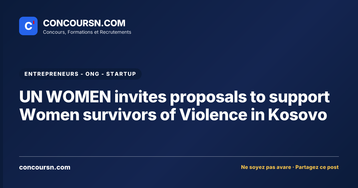 Illustration de l’article : UN WOMEN invites proposals to support Women survivors of Violence in Kosovo