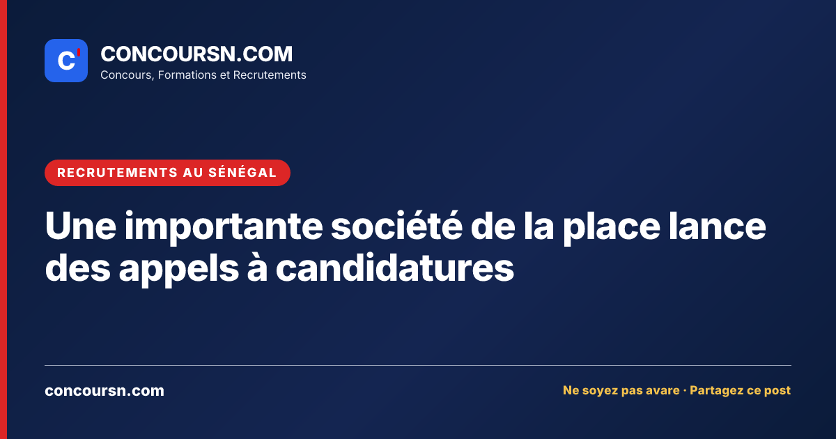 Illustration de l’article : Une importante société de la place lance des appels à candidatures