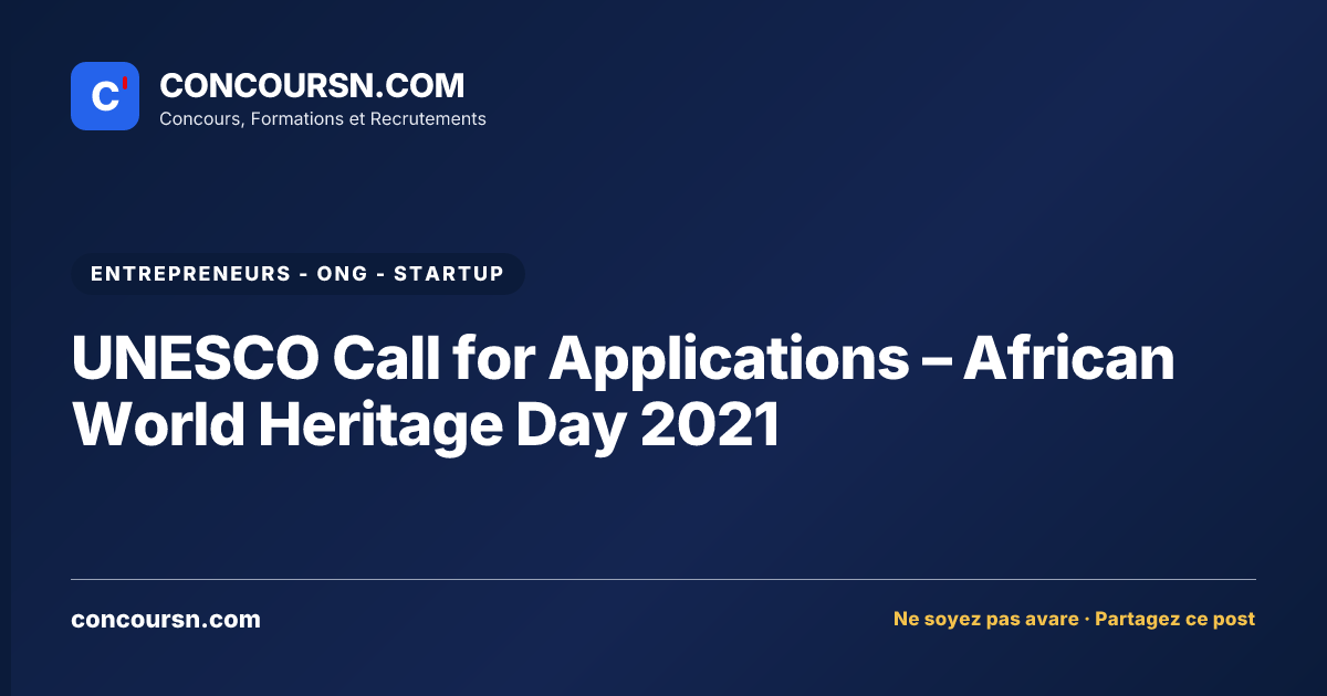 Illustration de l’article : UNESCO Call for Applications – African World Heritage Day 2021