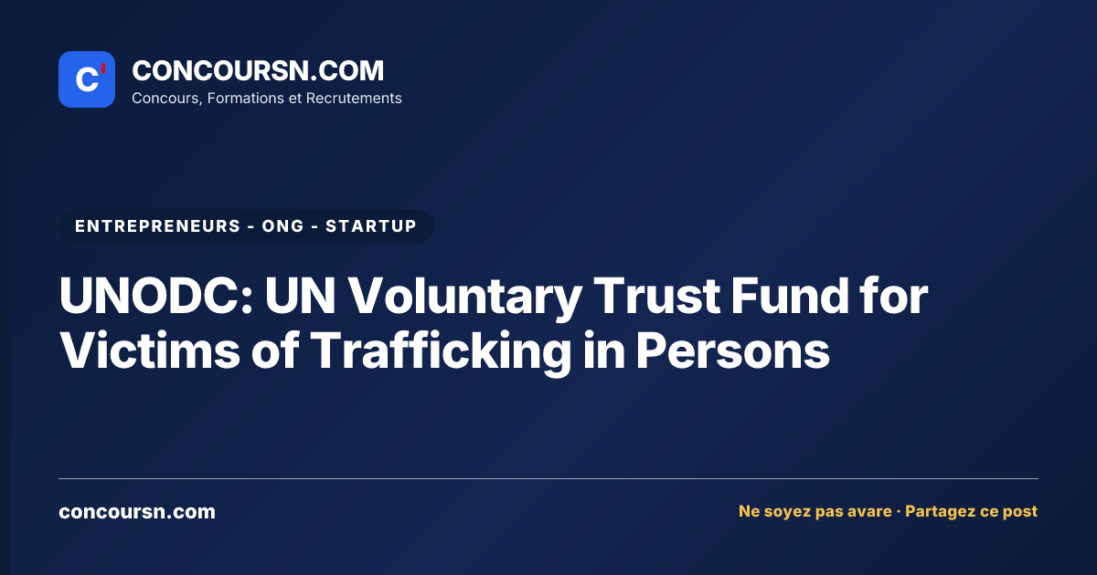 Illustration de l’article : UNODC: UN Voluntary Trust Fund for Victims of Trafficking in Persons