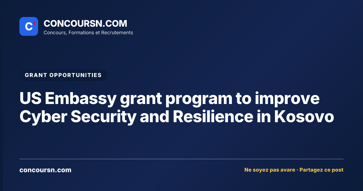 Illustration de l’article : US Embassy grant program to improve Cyber Security and Resilience in Kosovo